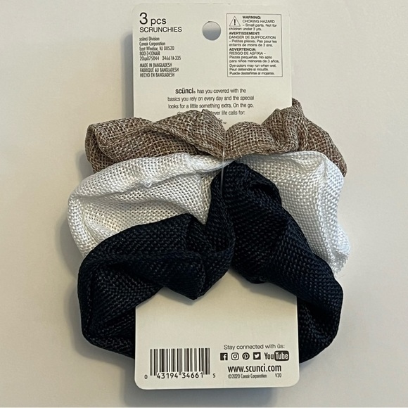 5:$20 Scunci 3pc Burlap Scrunchies - Picture 3 of 3